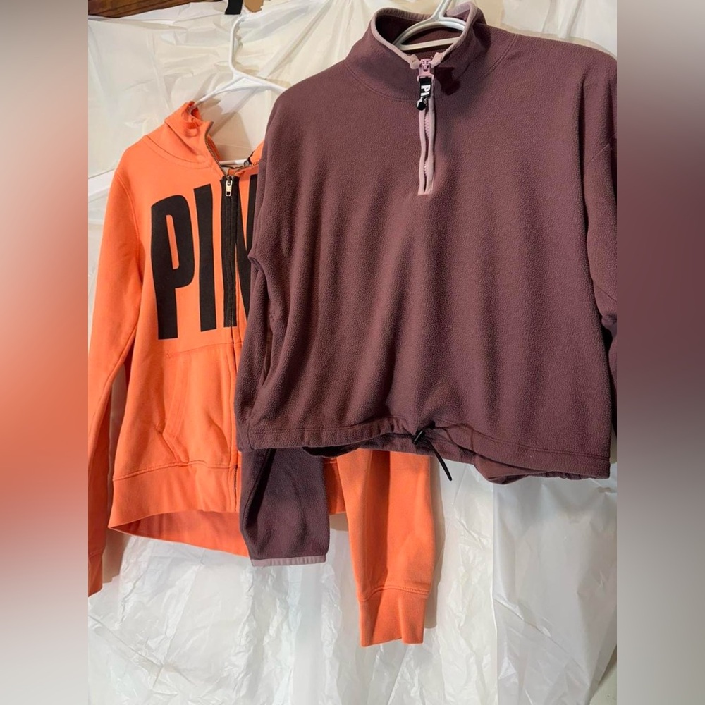 Victoria's Secret Mauve and Orange Hoodies